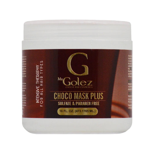 Golez Choco Hair Intensive Therapy Mask 16oz bottle hydrates and nourishes hair.