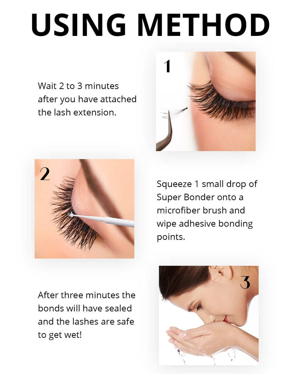 GOLLEEPRO Lash Bonder in use during eyelash extension bonding