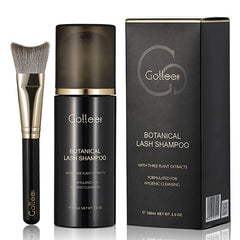 GOLLEEPRO Lash Shampoo bottle close-up showing gentle lash cleansing.