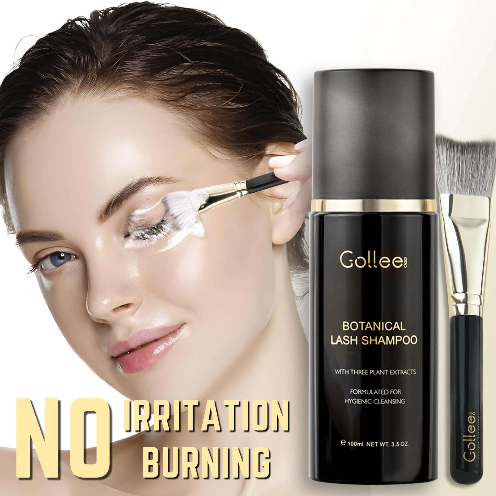 GOLLEEPRO Lash Shampoo used at home with easy routine for lashes.