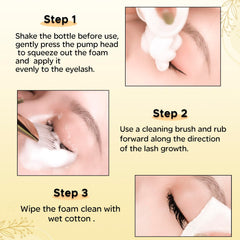 GOLLEEPRO Lash Shampoo used in salon settings for lash care.