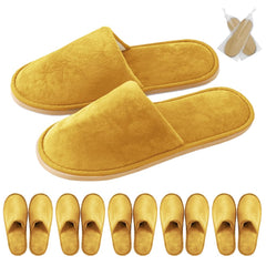 GONG GONG six-pack slippers, individually wrapped for guests.