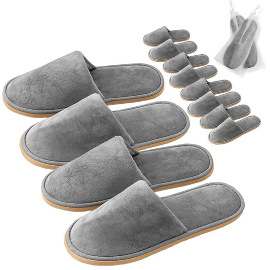GONG GONG crystal velvet guest slippers – plush texture close-up