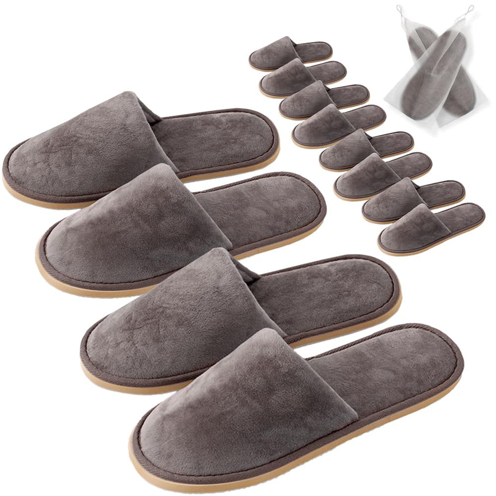 GONG GONG crystal velvet slipper close-up shows plush fabric and guest comfort.