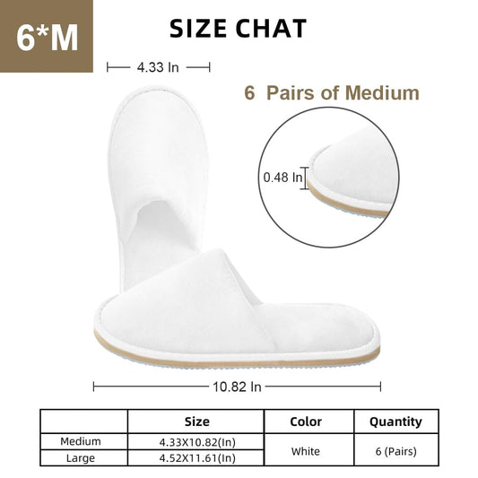 GONG GONG crystal velvet white slippers offer soft warmth for hotel guests.