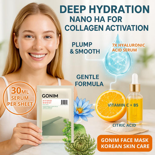 GONIM face mask delivers 7x hyaluronic acid for deep hydration