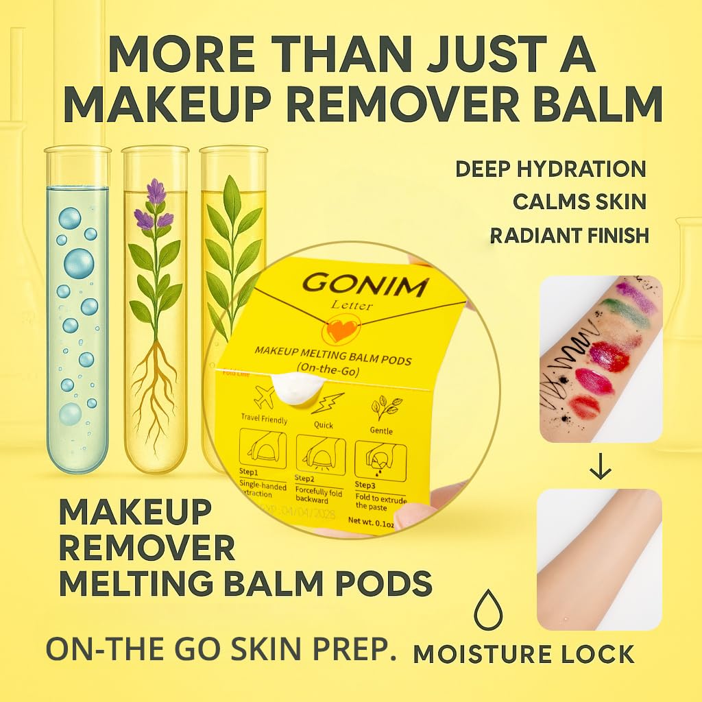 GONIM hyaluronic acid infusion boosts hydration during makeup removal.