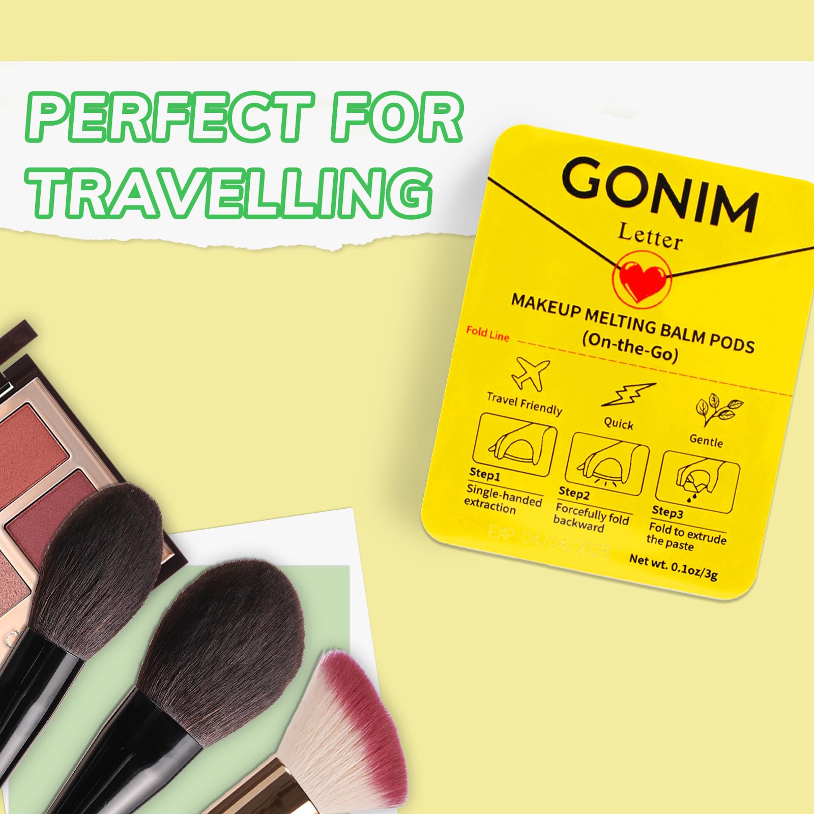 GONIM travel essentials for women with portable skin care.