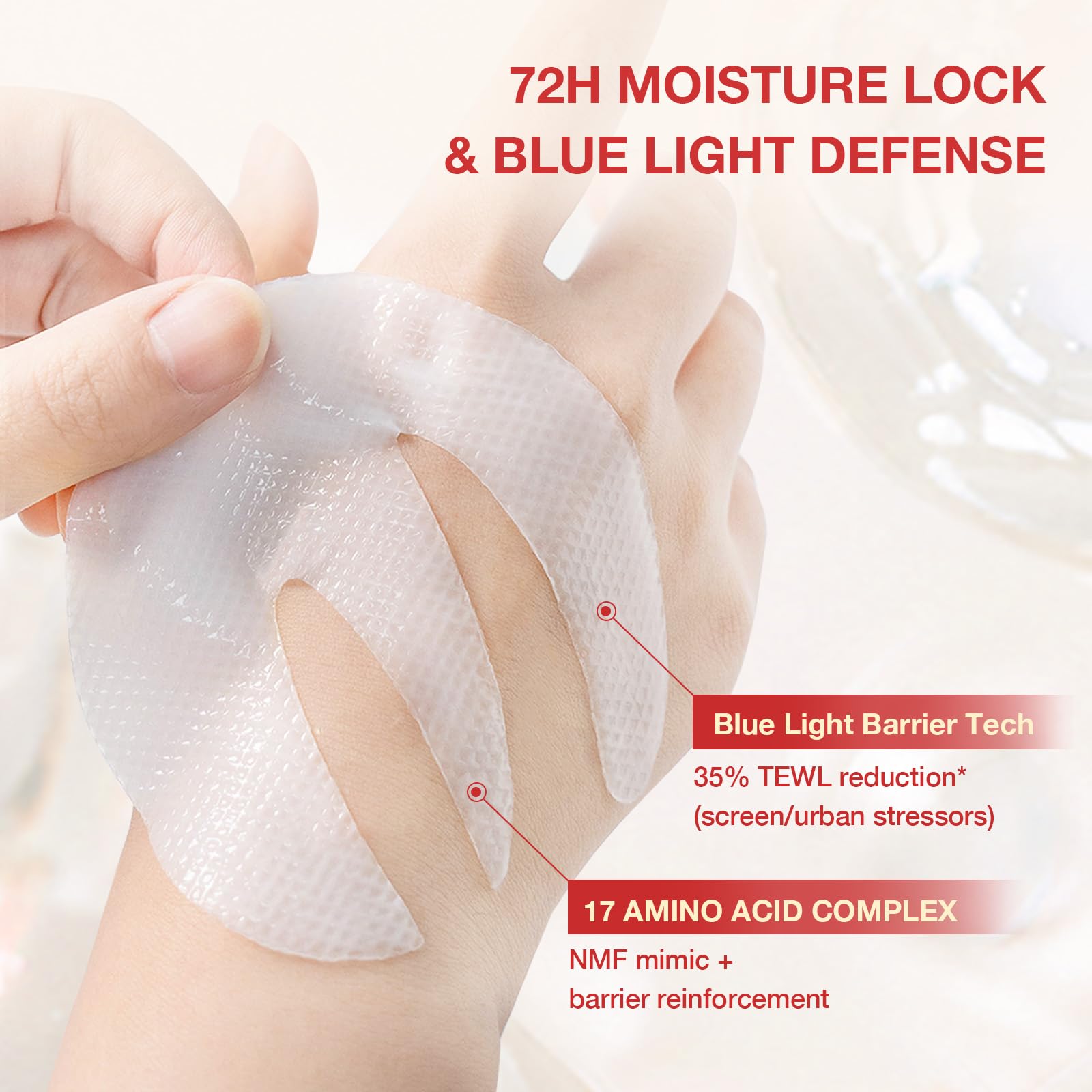 GONIM night-time routine with under-eye patches for rest-friendly care