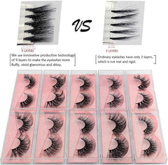 GOO GOO 10-pair multipack mink lashes for versatile looks.