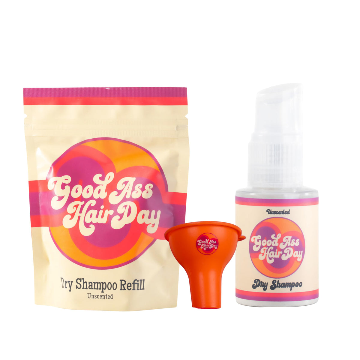 Good A Hair Day bottle pour for quick root refresh and oil absorption.