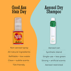 Good A Hair Day refill packaging highlights eco-friendly post-consumer materials.