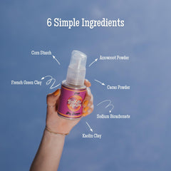 Good Ass Hair Day bottle and refill highlight all-natural, talc-free formula.