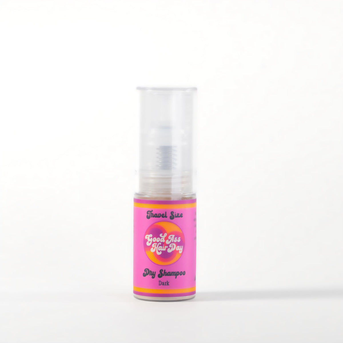 Good Ass Hair Day Dry Shampoo Powder (Dark) packaging shown, a travel-friendly option