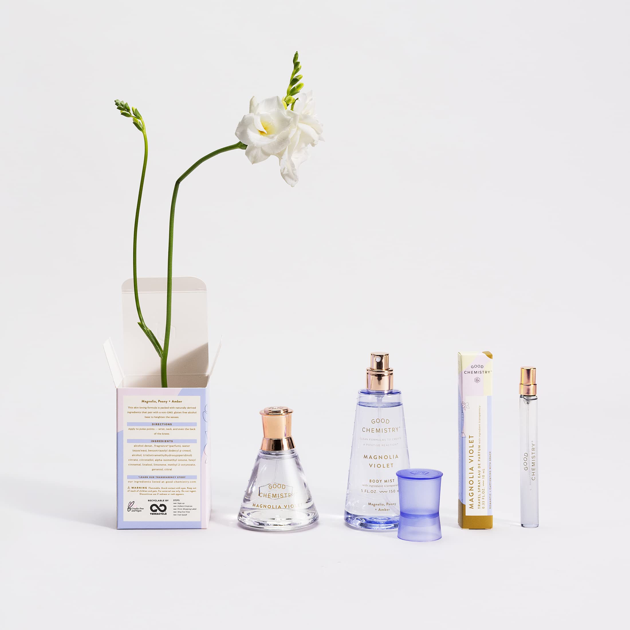 Good Chemistry Magnolia Violet spray nozzle enables controlled, easy application