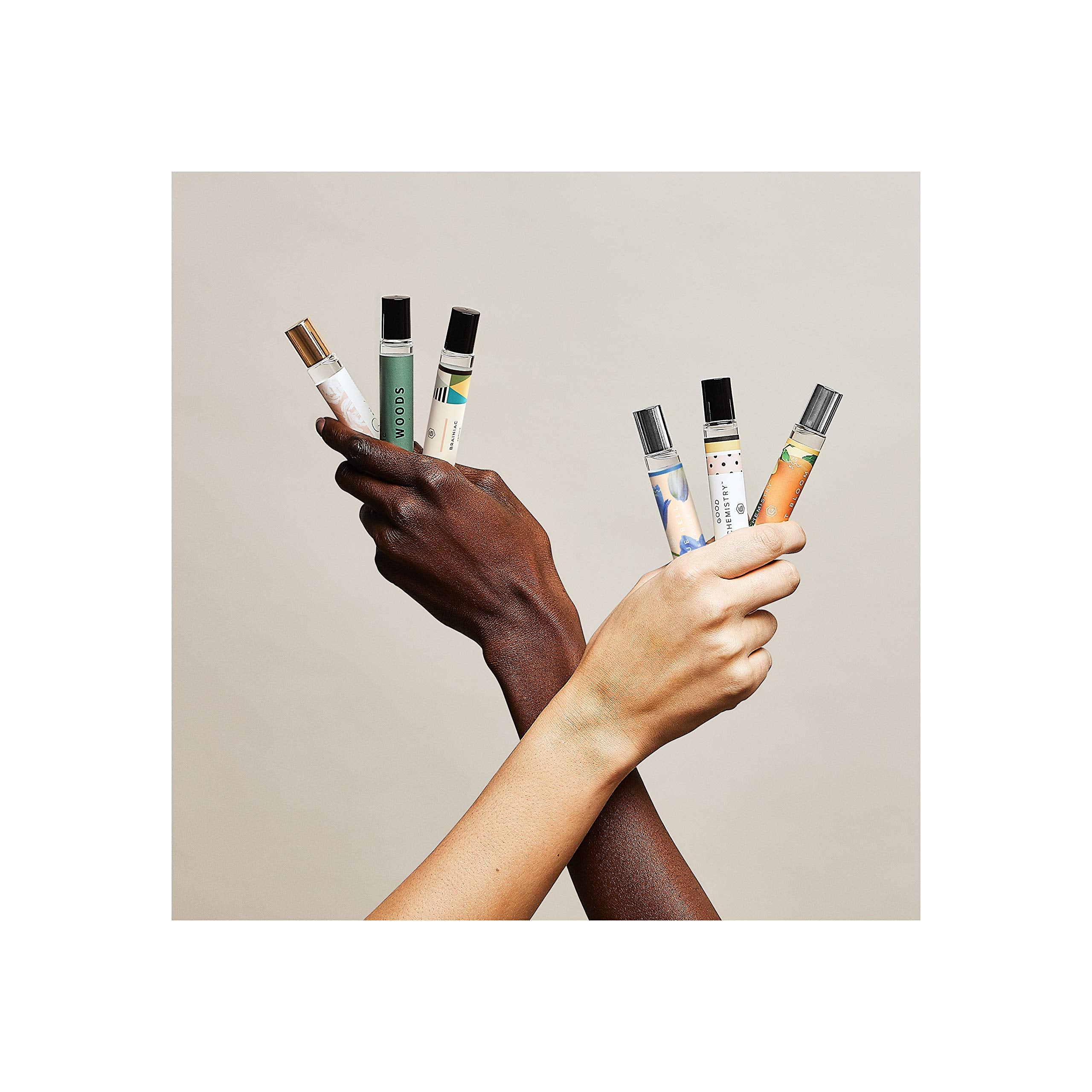 Good Chemistry Wild Child rollerball perfume highlighting coconut aroma for tropical-inspired carry-on.