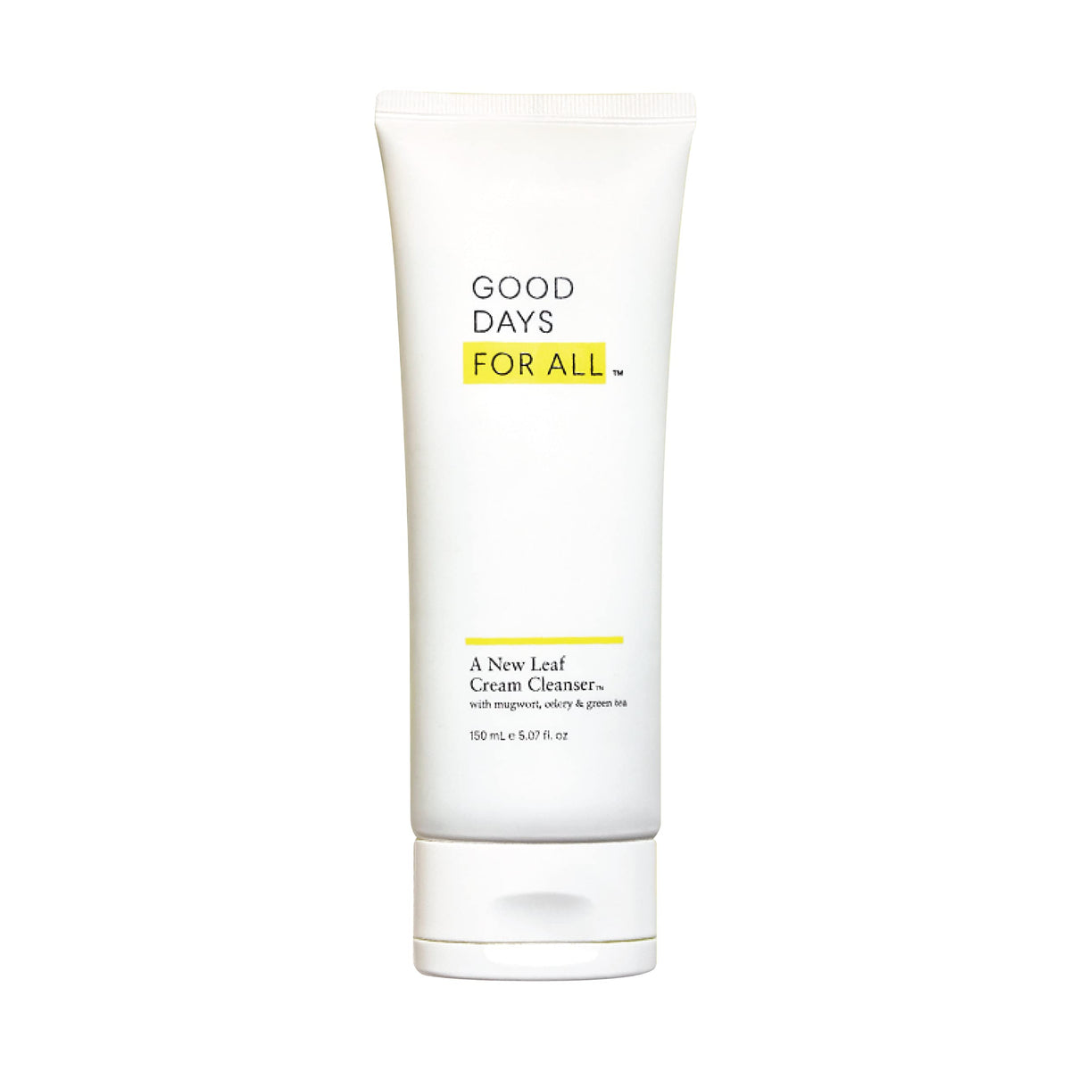 Good Days For All New Leaf Cleanser bottle close-up for gentle daily cleansing