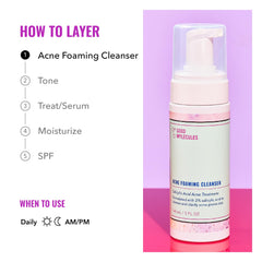 Good Molecules Acne Foaming Cleanser after-use skin appears soft and balanced