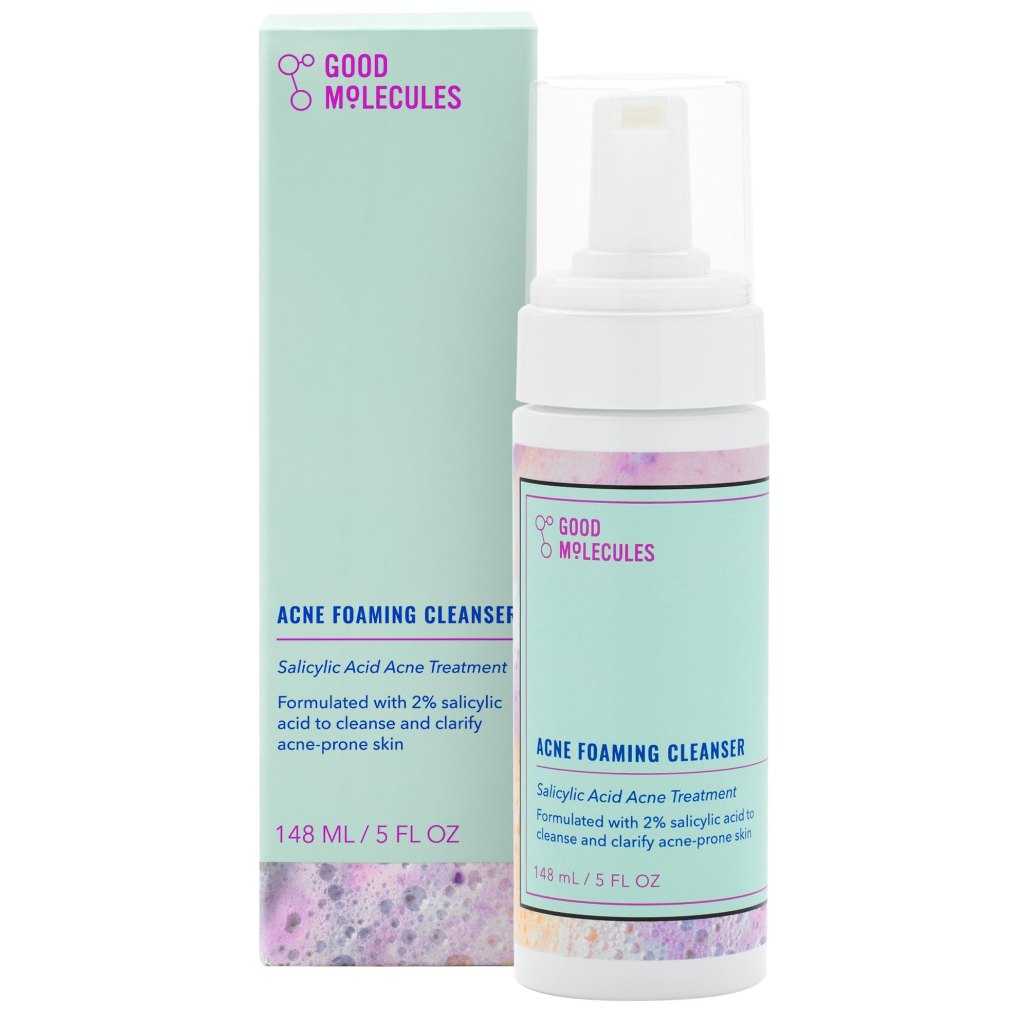 Good Molecules Acne Foaming Cleanser bottle for daily cleansing and acne-prone skin