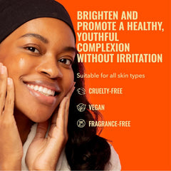 Good Molecules Daily Brightening Serum Pack 2 bottle back view showing usage and ingredients