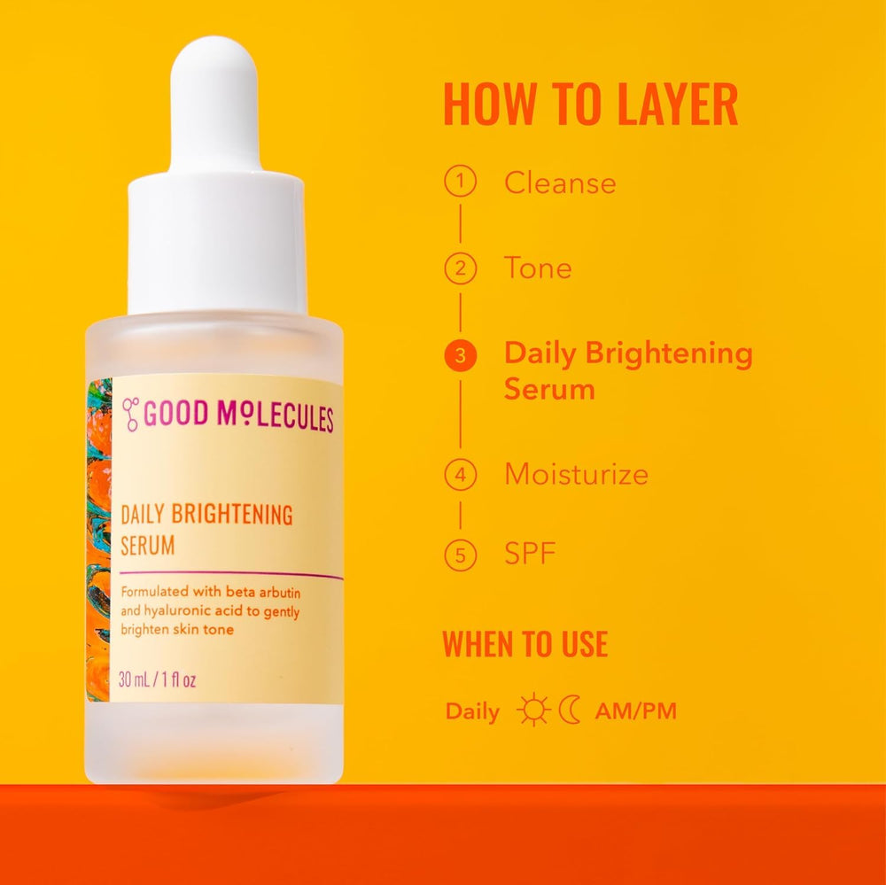 Good Molecules Daily Brightening Serum Pack 2 texture swirl indicating hydration