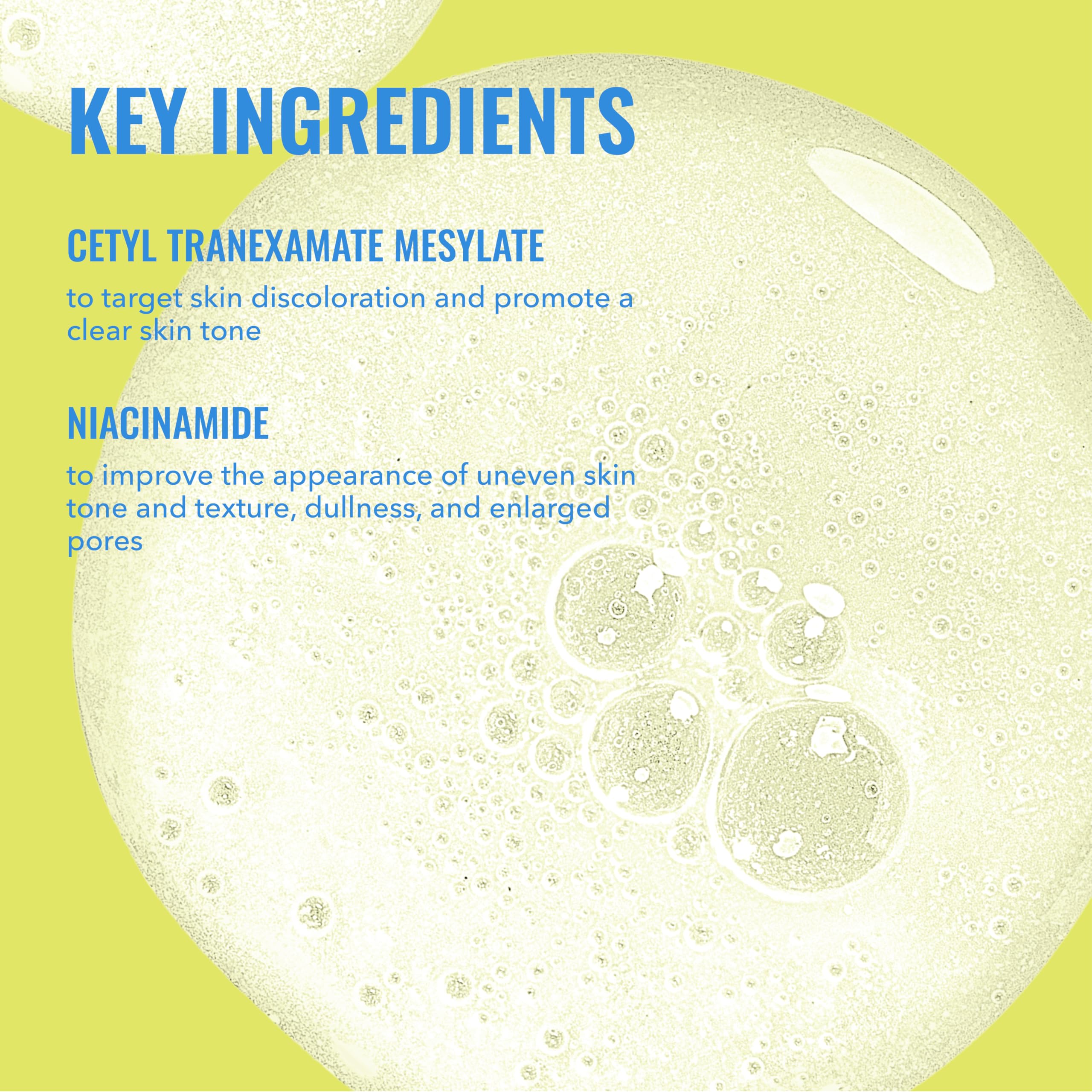 Good Molecules Discoloration Correcting Serum Pack 2 texture swirl highlights fast-absorbing, weightless feel.