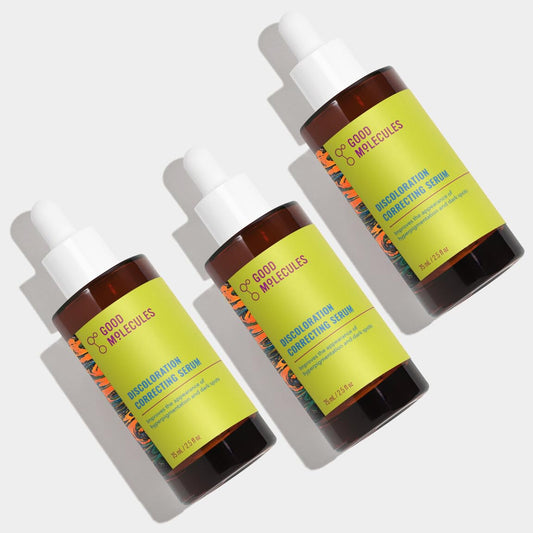Good Molecules Discoloration Correcting Serum Pack 3 bottle with dropper for even tone