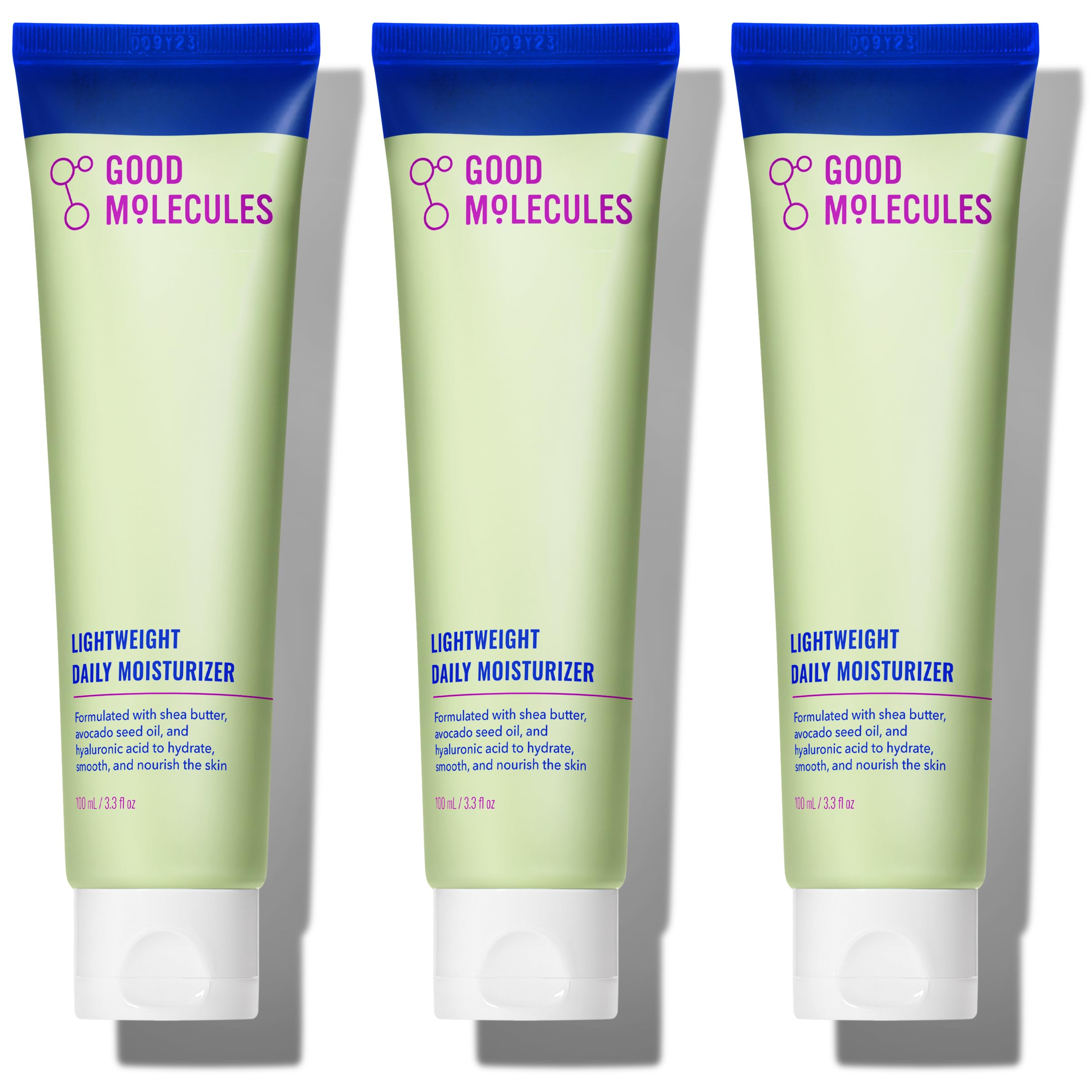 Good Molecules Lightweight Daily Moisturizer bottle on vanity shows light hydration for daily skin prep
