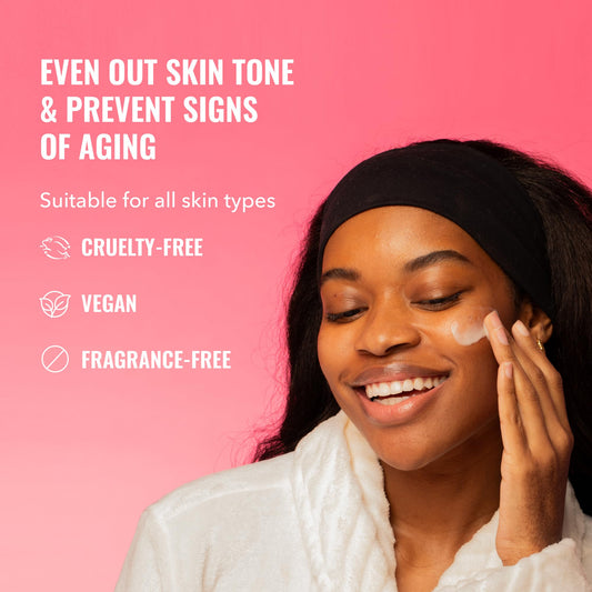 Good Molecules Vitamin C Serum with Oryzanol bottle with pump top for easy daily use.