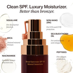 Good Weather Skin The One Warm Glow texture swatch reveals a light finish.