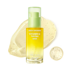 GOODAL Green Tangerine Vitamin C Serum bottle pouring for brighter skin.