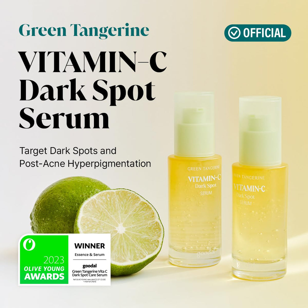 GOODAL Green Tangerine Serum ingredients closeup showing 70% extract and niacinamide.