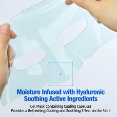 GOODAL Heartleaf Hyaluron Gel Mask soft, cooling gel adheres comfortably.