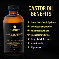 The Goodbye Company castor oil nourishes skin and décolleté area.