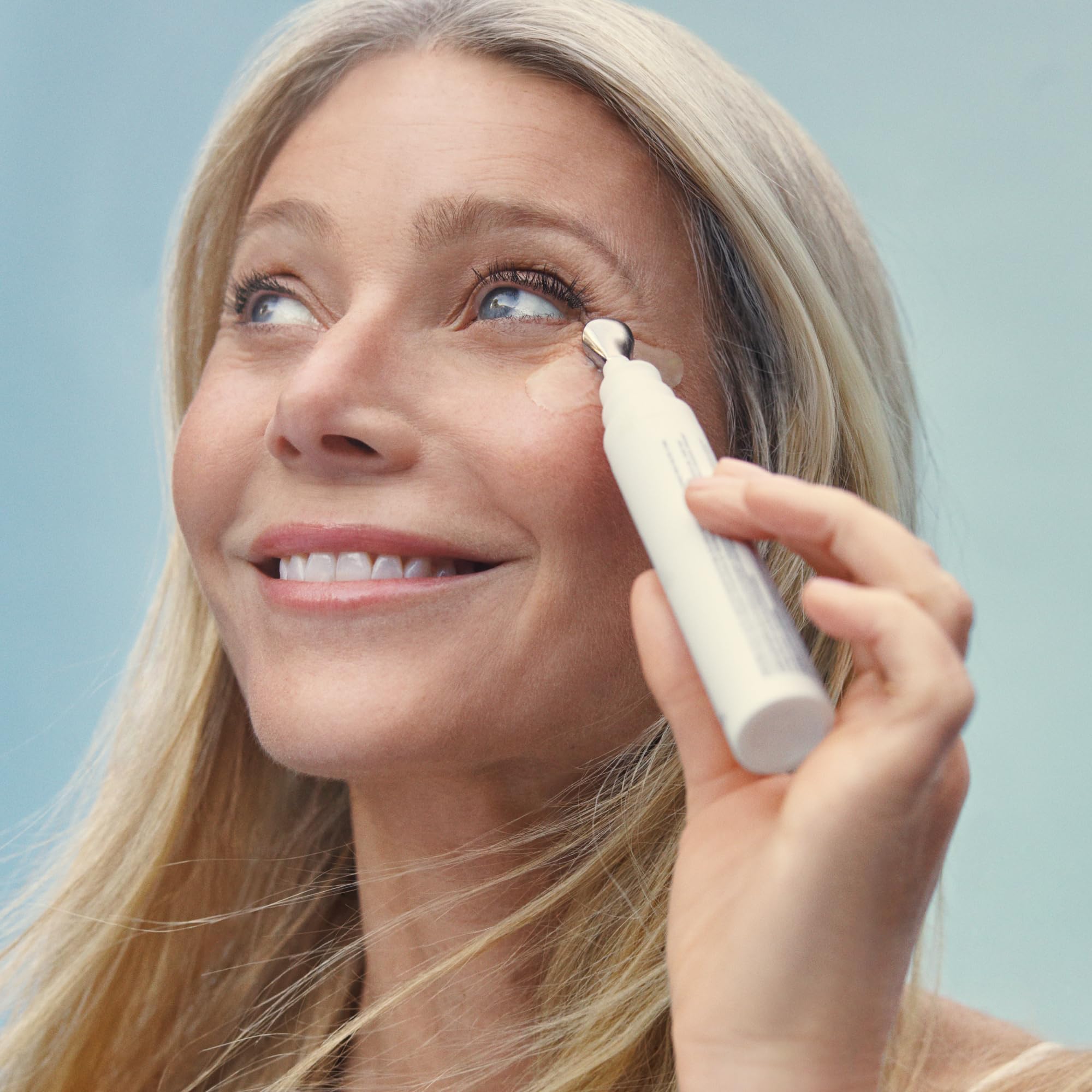 Goop Beauty 3x Retinol Eye Lift Serum nighttime routine moment for potential smoother eye skin.