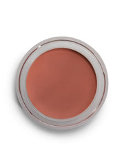Goop Beauty Cream Blush Velvelteen sheer mauve swatch on cheek for natural glow.