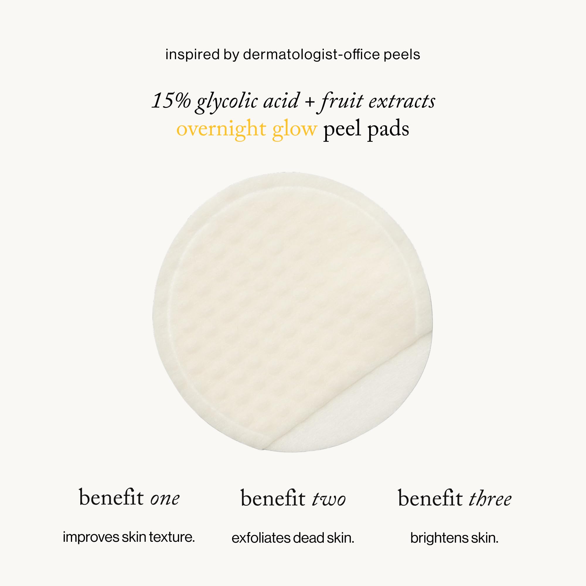 goop Beauty dual-textured pad closeup for effective facial exfoliation.