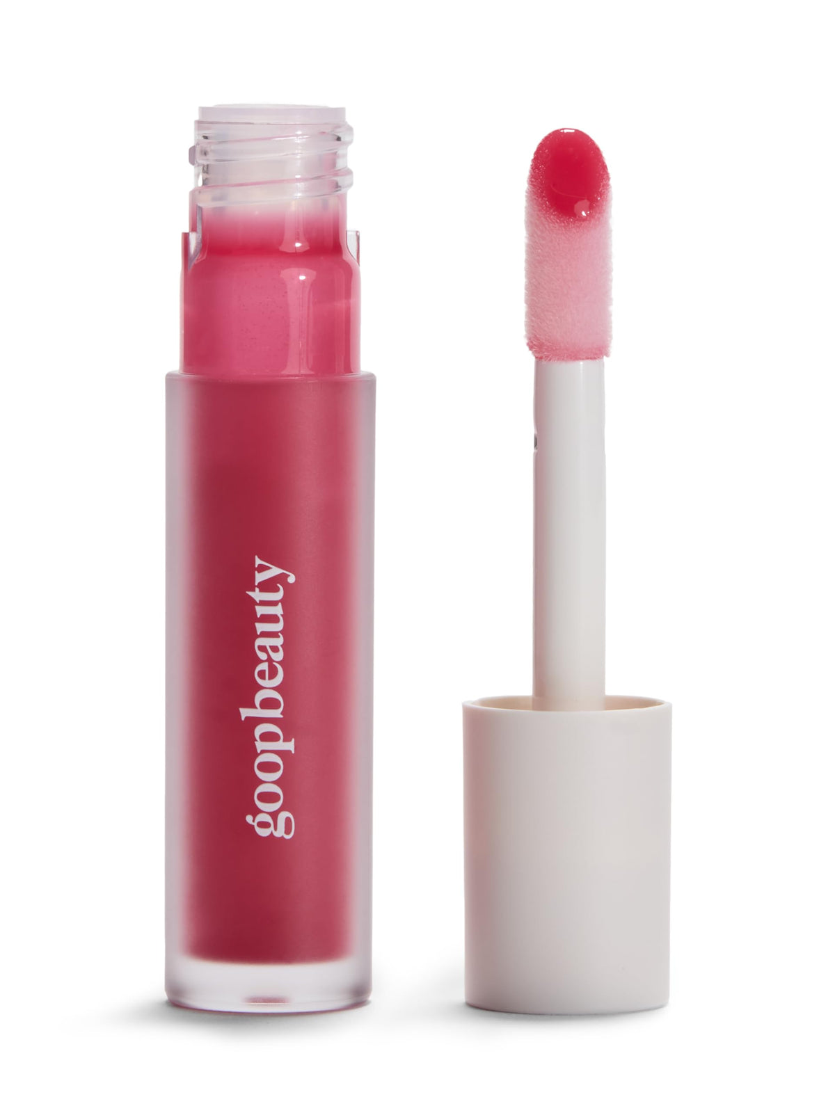 goop Beauty Hydra-Barrier Gel Gloss Tulip close-up swatch highlights sheer color and hydrating shine