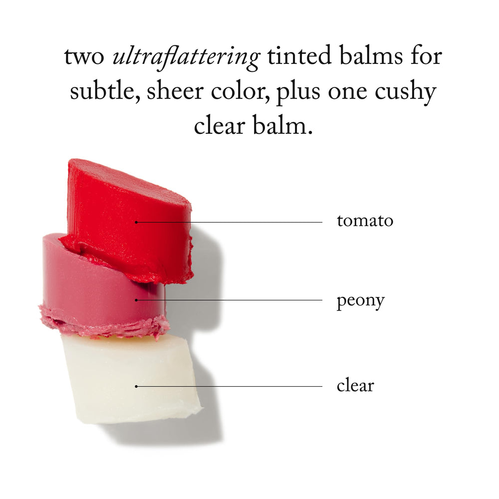 Goop Beauty Lip Balm Trio application close-up highlighting creamy, cushiony texture.