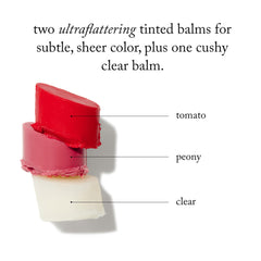 Goop Beauty Lip Balm Trio application close-up highlighting creamy, cushiony texture.