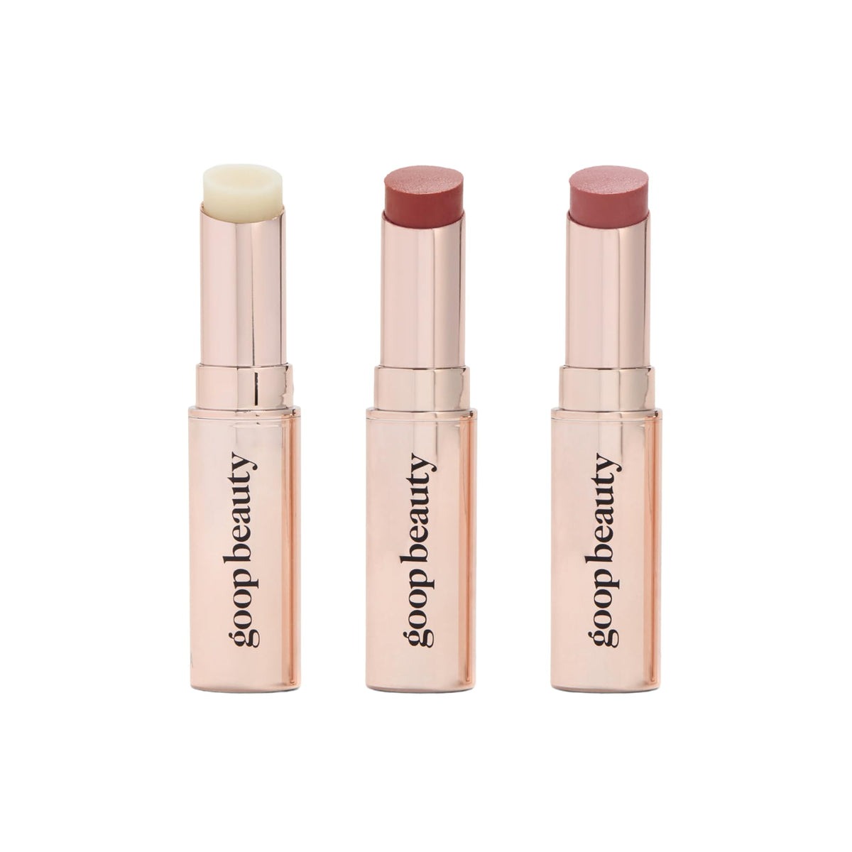 Goop Lip Balm Trio box display for daily moisture