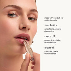 Goop Lip Balm Trio garnet tube close-up with subtle color