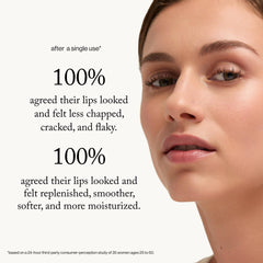 Goop Beauty Lip Balm Trio swatches on lips demonstrating even coverage and hydration.