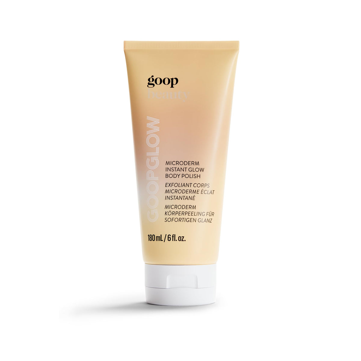 Goop Beauty Microderm Body Polish whipped scrub-foam for shower exfoliation and smooth skin.