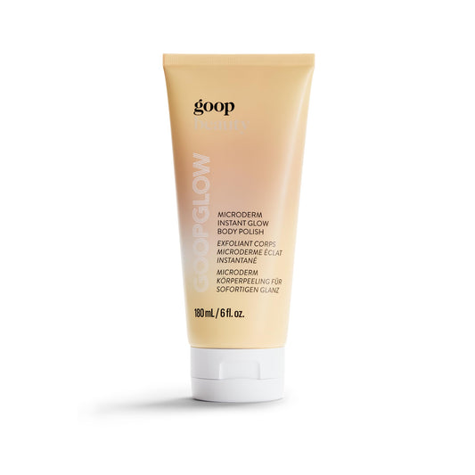 Goop Beauty Microderm Body Polish whipped scrub-foam for shower exfoliation and smooth skin.