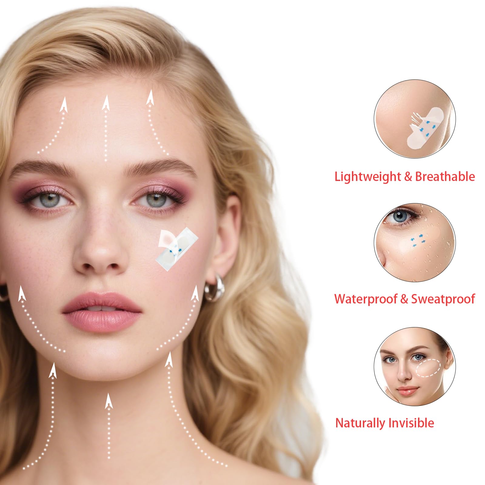 Gooprad adhesive close-up clear film texture and skin-friendly hold benefit