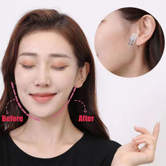 Gooprad in-use neck lift demonstrating jawline contour and instant slimming