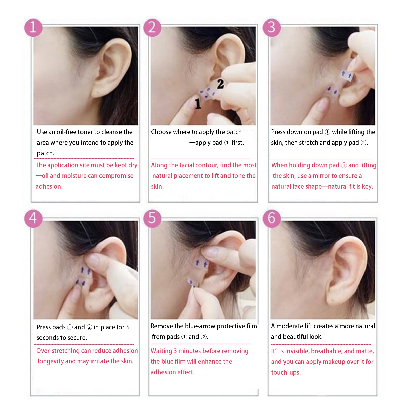 Gooprad scale with hand showing strip size and easy application benefit