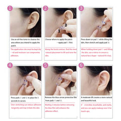 Gooprad scale with hand showing strip size and easy application benefit