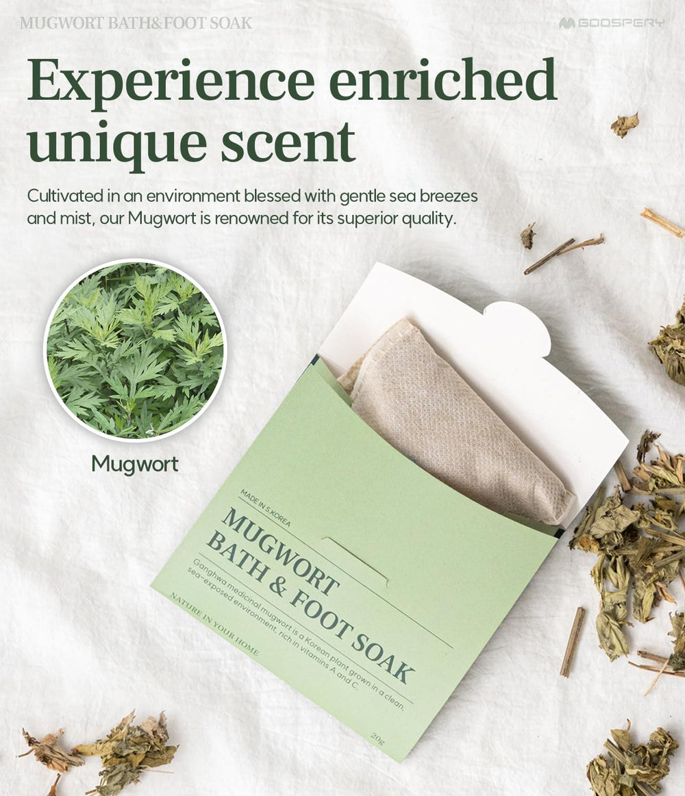 GOOSPERY Monage mugwort dried leaves close-up reveals natural aroma for calming skin